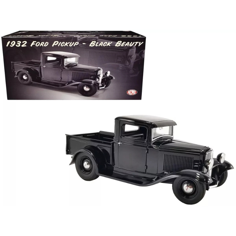Acme diecast 1/18 1932 ford hot rod pick-up *black beauty*, black, , medium-null