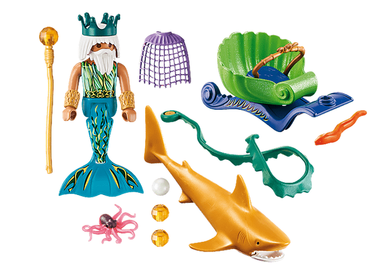 Product image: Playmobil king of the sea with shark carriage, , medium-null