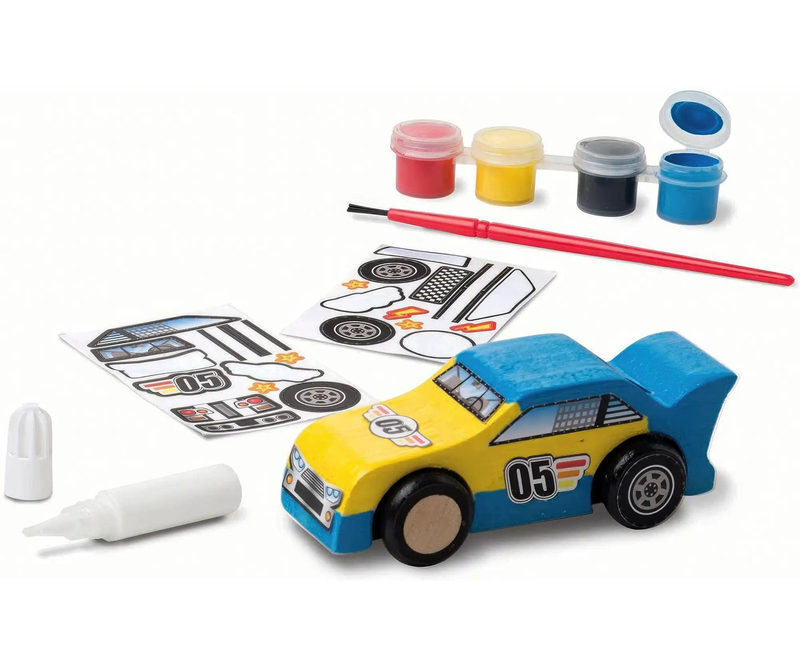 Melissa & doug created by me! Race car wooden craft kit image number null