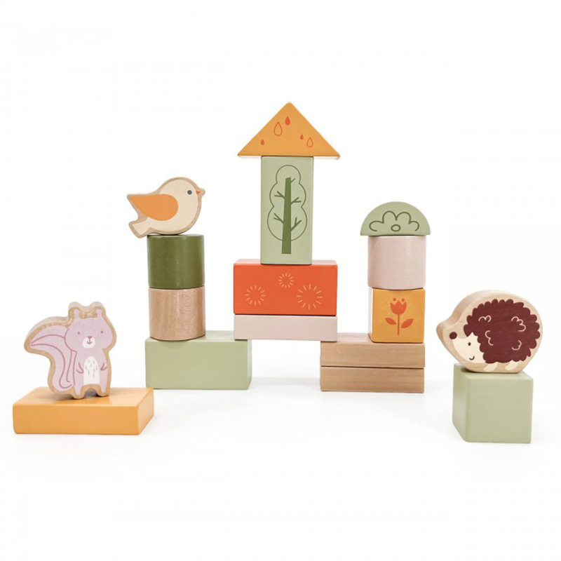 Product image: 50 green forest wooden blocks, , medium-null