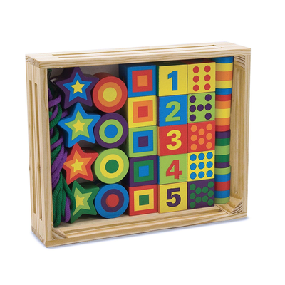 Melissa & doug 13775 lacing beads in a box, , medium