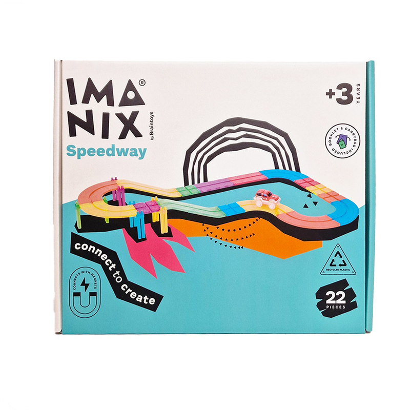 Imanix magnetic construction speedway for ages 3+ 22pcs, , medium-null
