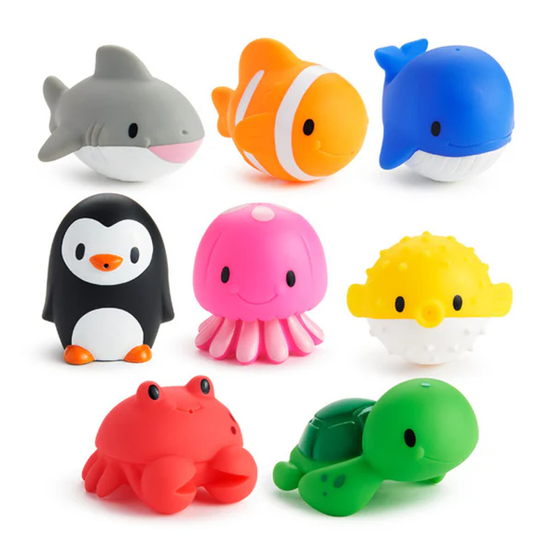 Munchkin ocean squirters baby bath toy 8pcs, , medium-null