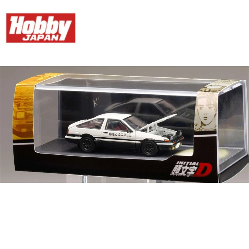 Hobby japan 1/64 toyota sprinter trueno ae86/ initial d engine mounted model with keisuke takahashi,, , medium-null