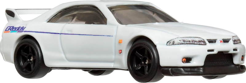 Mattel hot wheels premium car culture: modern classics - nissan skyline gt-r bcnr33, white 4/5, , medium image number null