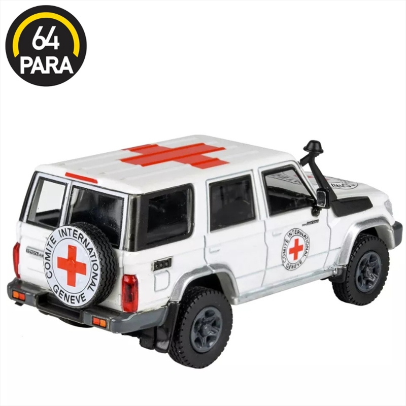 Para64 1/64 2014 toyota land cruiser lc76 red cross, white/red left hand drive, , medium-null