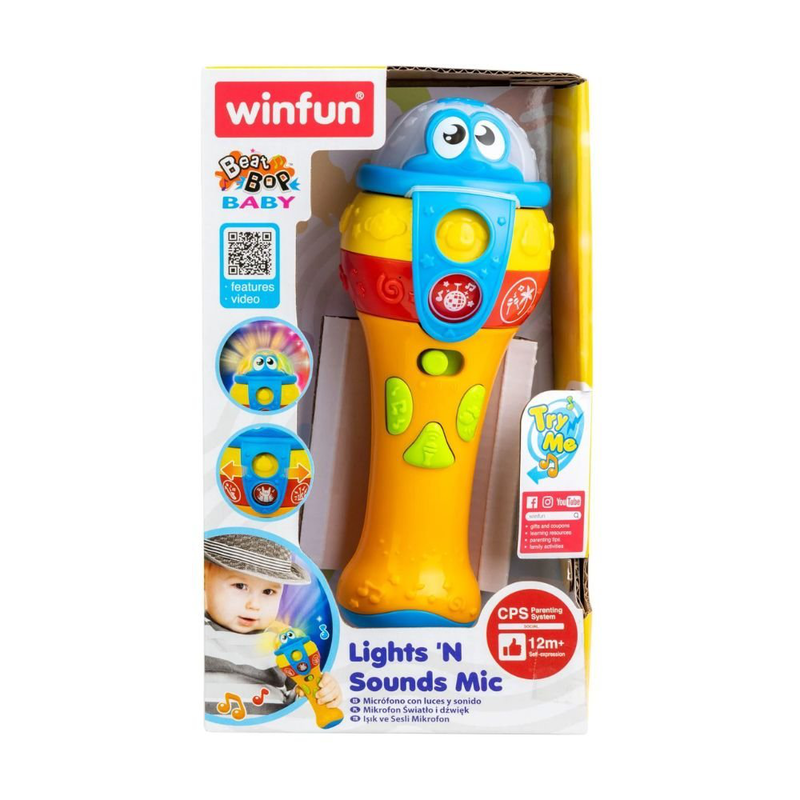 Product image: Winfun παιδικό μικρόφωνο sing-along με ζωάκια, ρυθμούς & φωτεινά εφέ, , medium-null