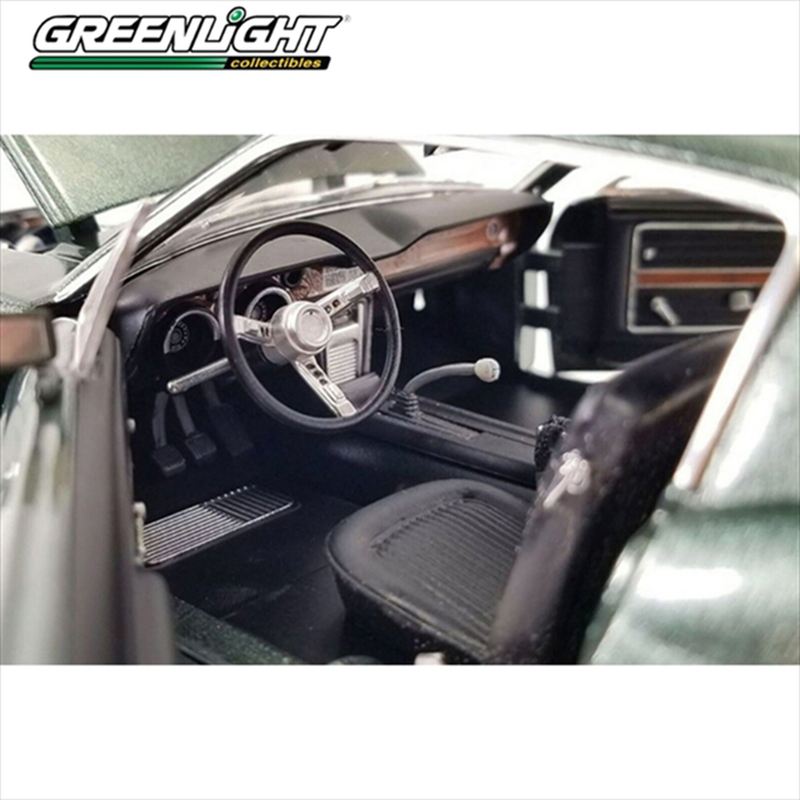 Greenlight 1/18 1968 ford mustang gt fastback, highland green, , medium-null