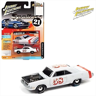 Johnny lightning 1/64 johnny lightning street freaks - 1970 dodge dart swinger #58 - white red, , medium