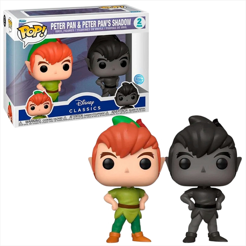 Funko pop! Disney peter pan pop! Vinyl figures 2-pack peter pan w/shadow 9 cm, , medium image number null