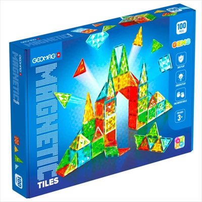 Geomag magnetic tiles gems για ηλικίες 3+ 100τμχ, , medium