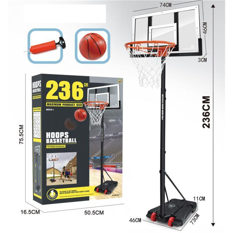 236cm trasparent basketball set, , medium-null