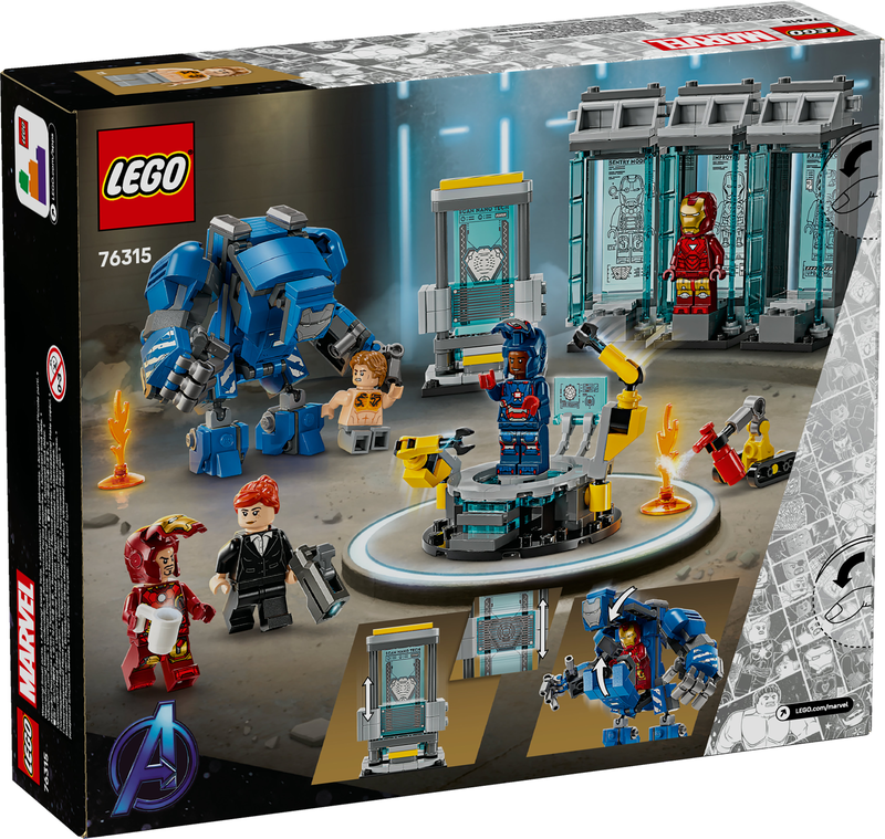 Lego iron man's laboratory: hall of armour 76315 for ages 8+ 379pcs, , medium-null
