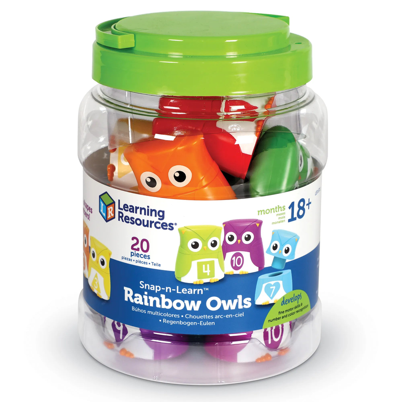 Learning resources snap-n-learn rainbow letter owls, , medium image number null