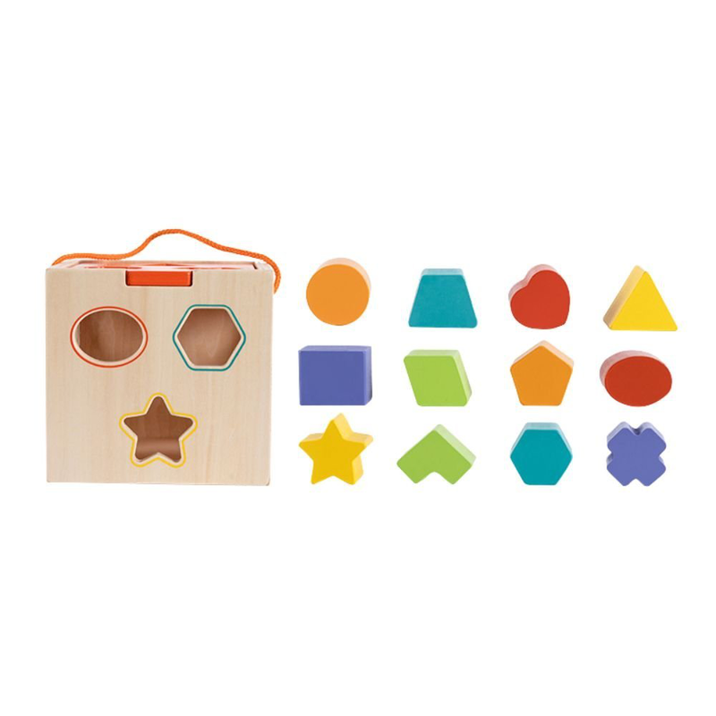 Wooden shape sorting cube, , medium-null