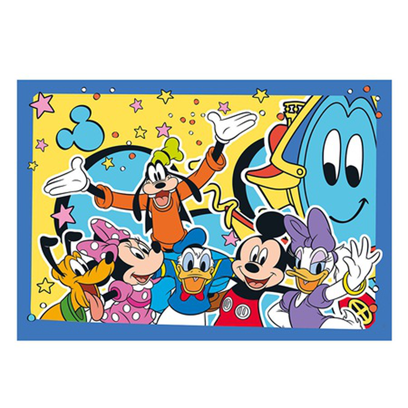 As clementoni kids puzzle super color mickey 2x20 pcs 3y+ 24791, , medium-null