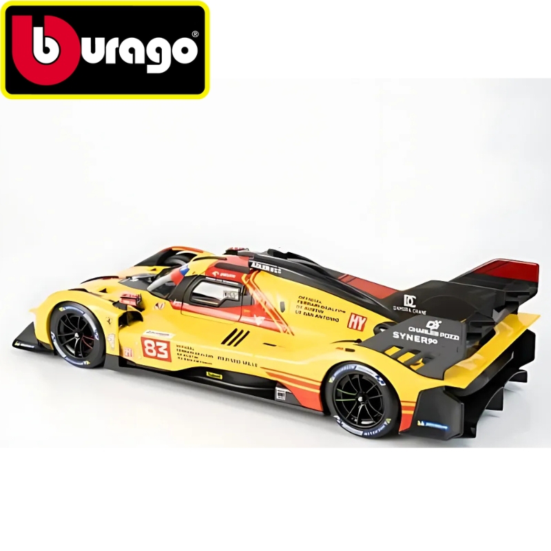 Bburago 1/18 2024 ferrari 499p #83 kubica/yifei/scarcman 24h le mans 2024, red/yellow/black, , medium-null