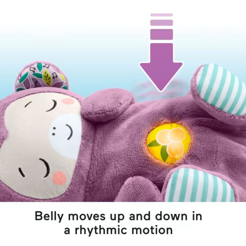 Fisher price soothe &lsquo;n snuggle purple monkey baby toy and sound machine with breathing motion jlh41, , medium-null