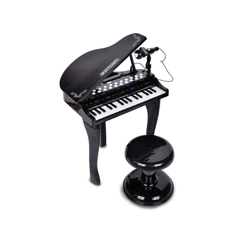 Bontempi 32-key electronic grand piano with microphone & stool, , medium-null