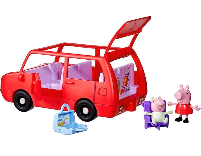 Peppa pig peppas large family car playset - red, , medium-null