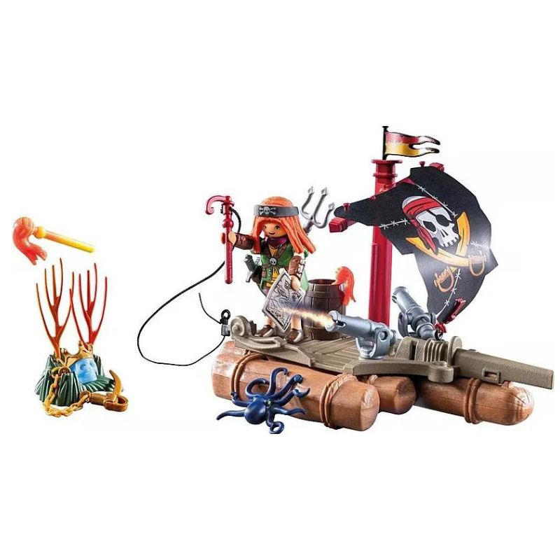 Playmobil 71794 pirates - pirate raft with treasure, , medium-null