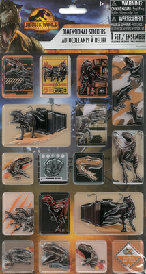 Jurassic world 3d puffy sticker set: bring the age of dinosaurs to life!, , medium