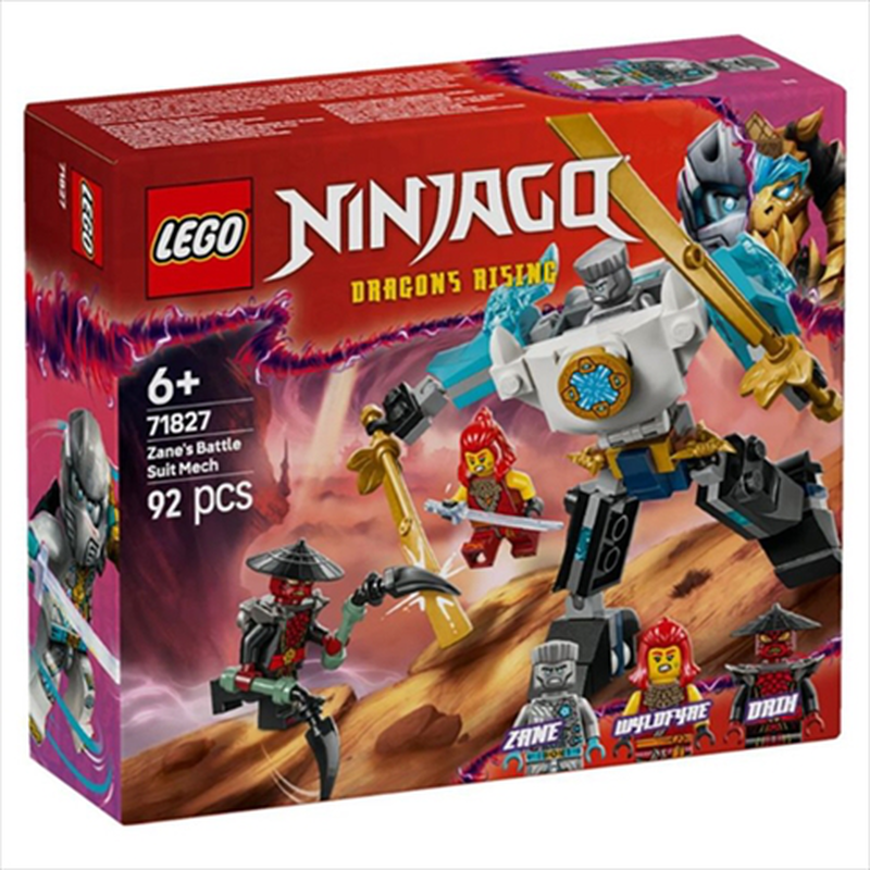 Lego ninjago zane's battle suit mech 71827 for ages 6+ 92pcs, , medium-null