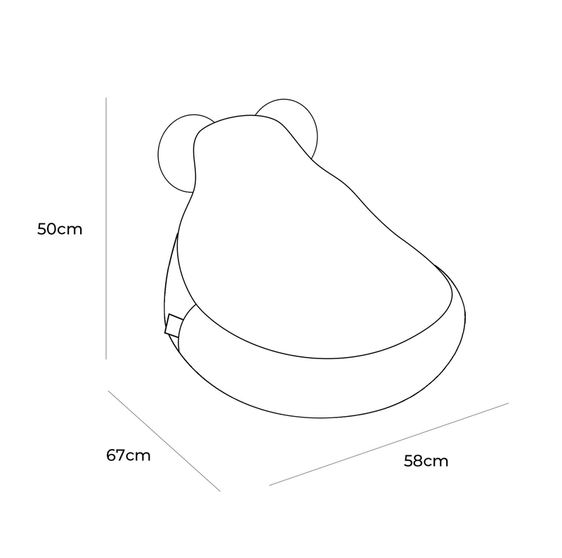 Meowbaby® bearly sako bag teddy cream, , medium-null