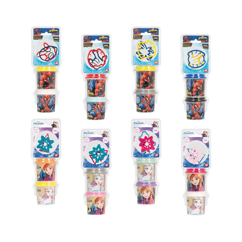 Product image: Dough disney frozen & marvel spiderman set of 2 dough pots, , medium-null