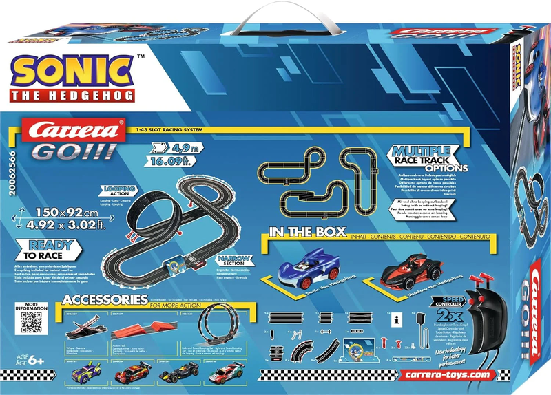 Carrera go!!!  sonic the hedgehog slot car racing track, , medium-null