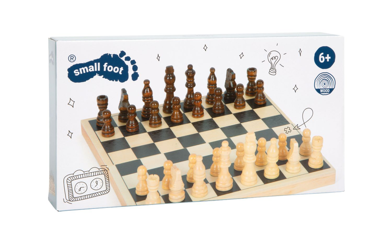 Small foot wooden chess game, , medium-null