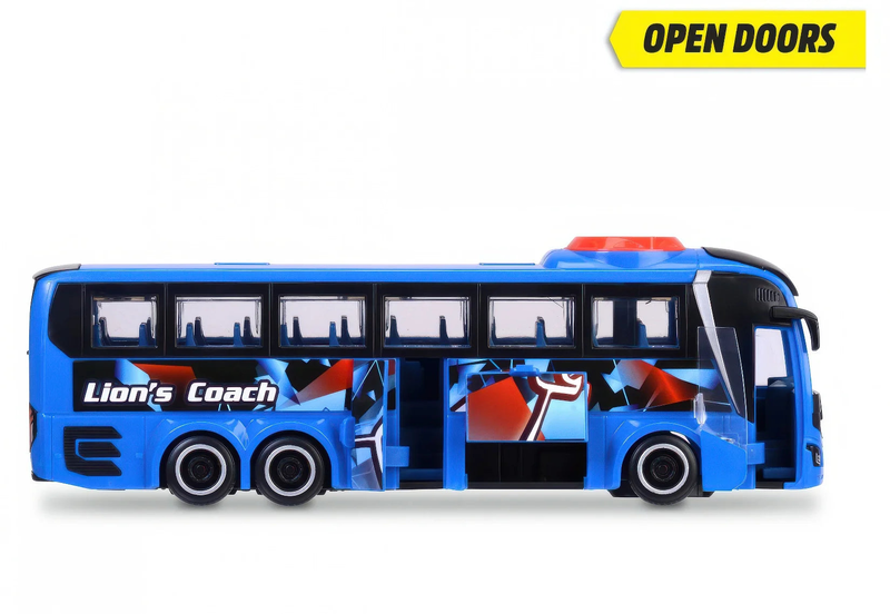 Dickie toys man lion's blue coach bus 27cm, , medium image number null