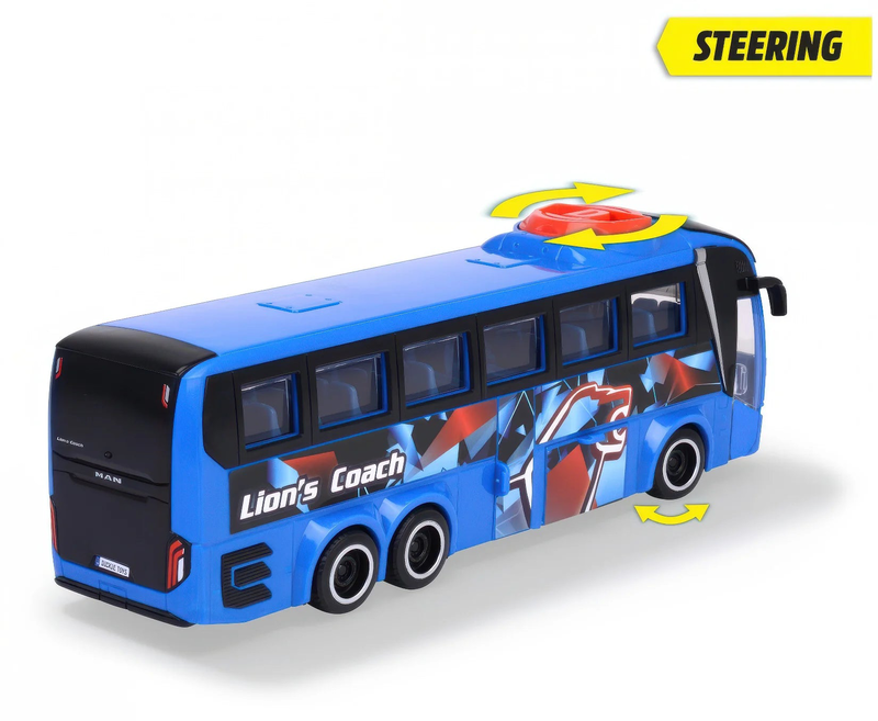 Dickie toys man lion's blue coach bus 27cm, , medium image number null