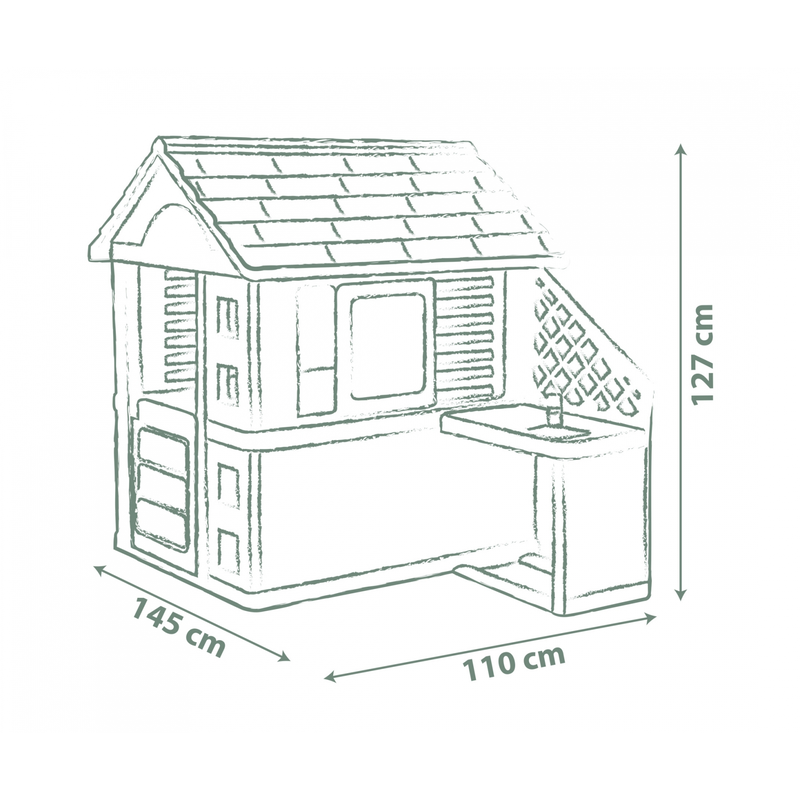 Smoby life nature playhouse + kitchen, , medium-null