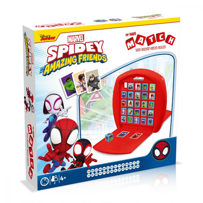 Winning moves top spidey and his amazing friends trumps match cube game, , medium