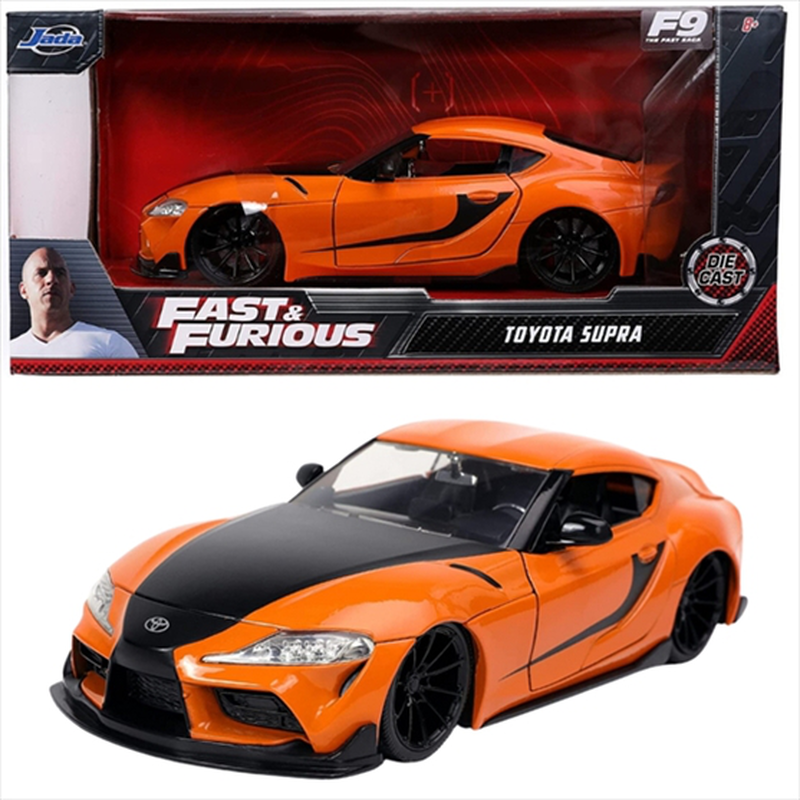 Jada 1/24 fast and furious - 2020 toyota supra f9 orange black, , medium-null