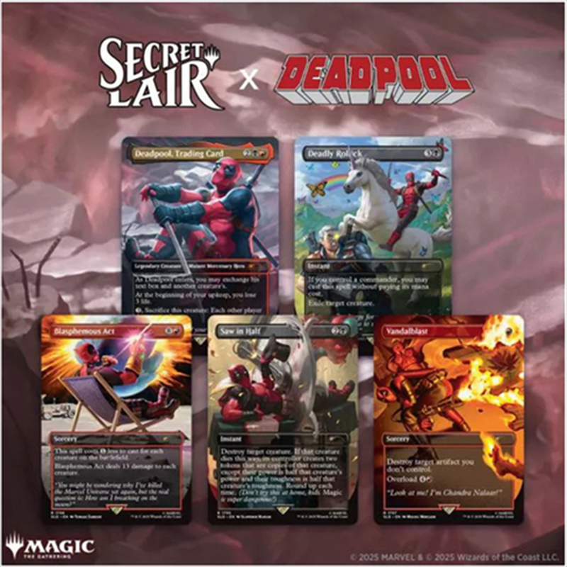 Mtg magic the gathering - secret lair - marvel deadpool - 5 cards, , medium-null