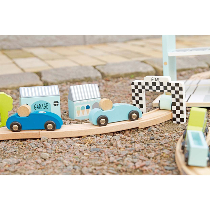 Product image: Jabadabado car racing ξύλινο παιδικό παιχνίδι αγώνες αυτοκινήτων, , medium-null