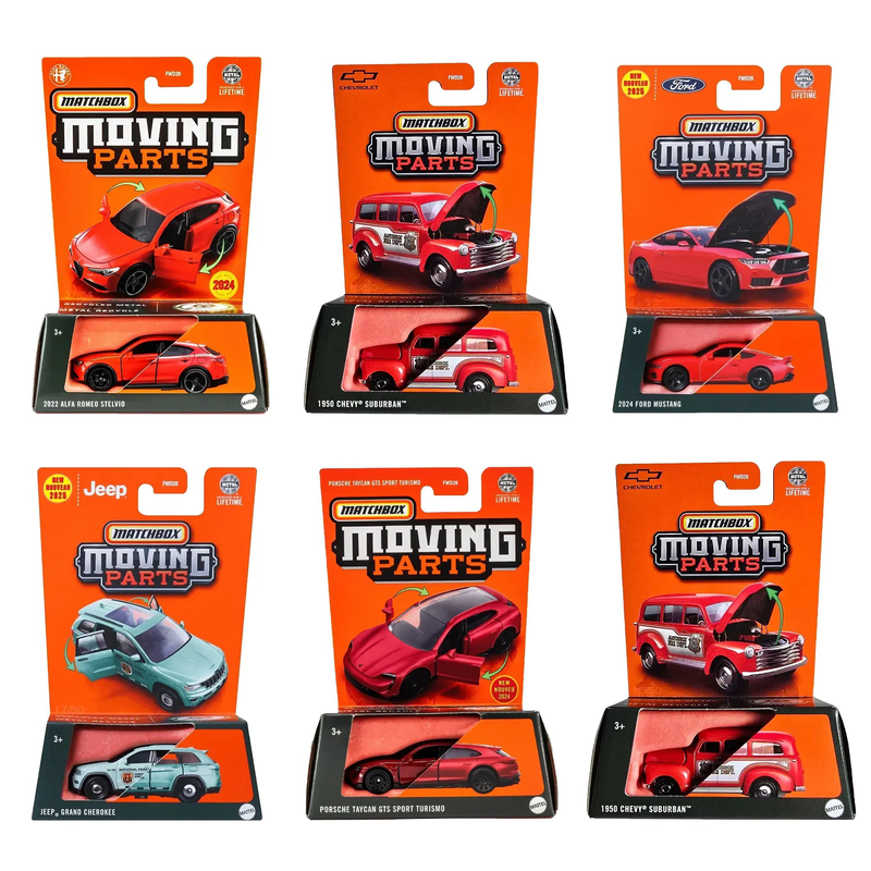 Matchbox 1:64 car moving parts - assorted-null