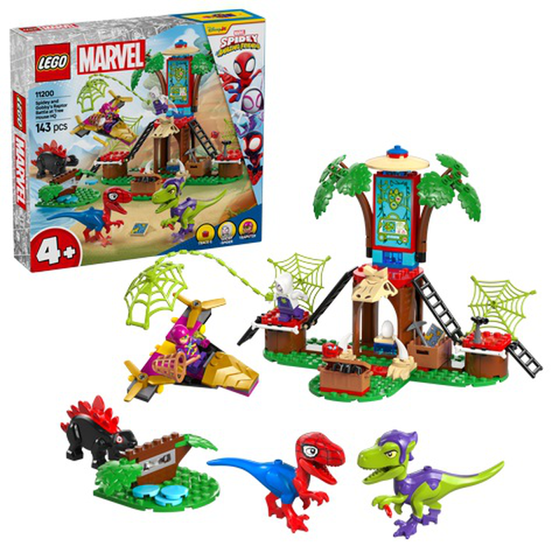 Lego marvel spidey and gobby's raptor battle 143pcs 4y+ (11200), , medium-null