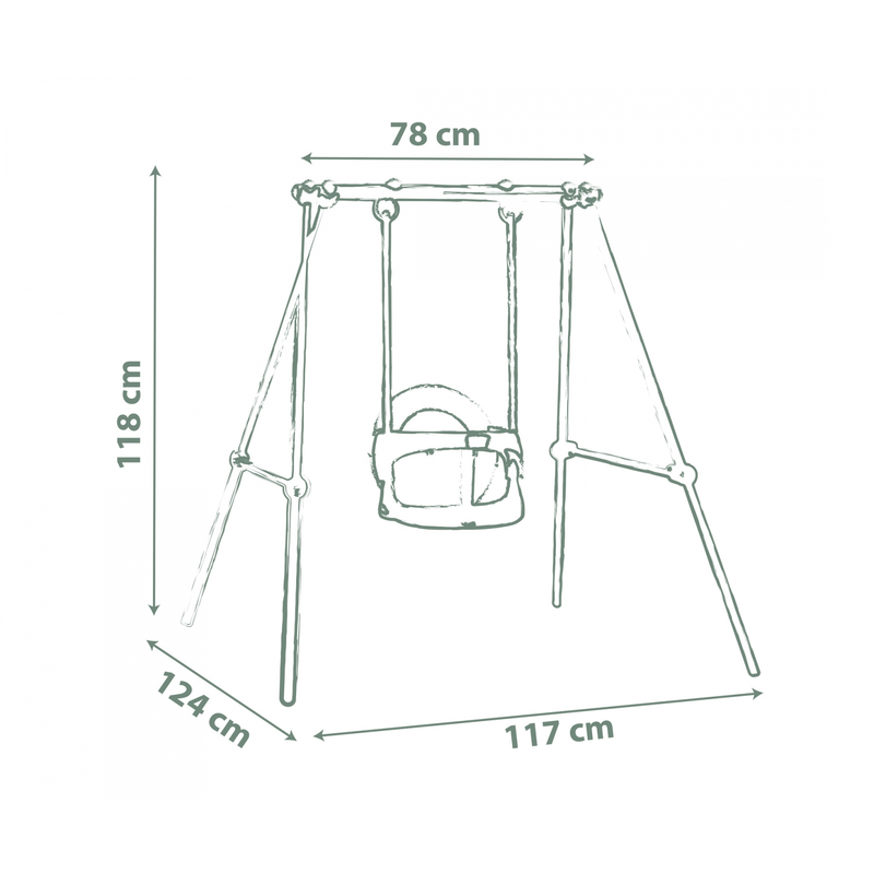 Smoby life metal baby swing, , medium-null