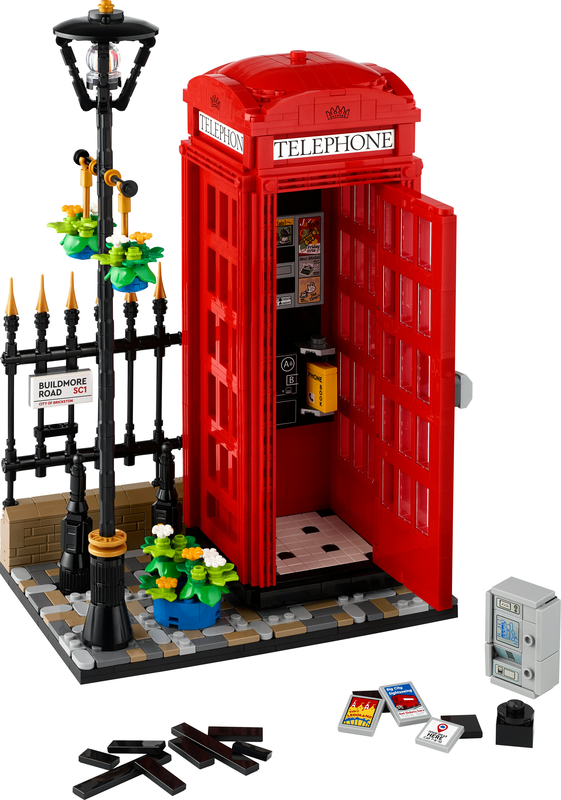 Lego ideas red london telephone box 21347 for ages 18+ 1460pcs, , medium-null
