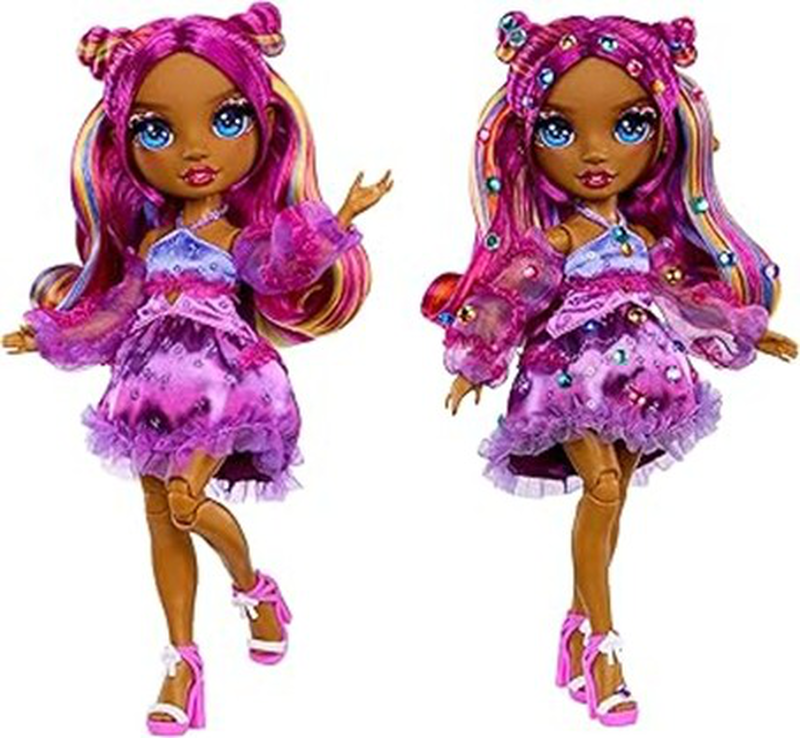 Rainbow high be dazzling fashion doll noemie violette 4y+ 597834-euc, , medium-null