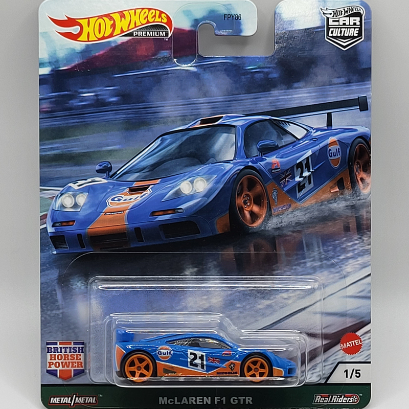 Hotwheels premium | car culture | british horse power | mclaren f1 gtr, , medium image number null