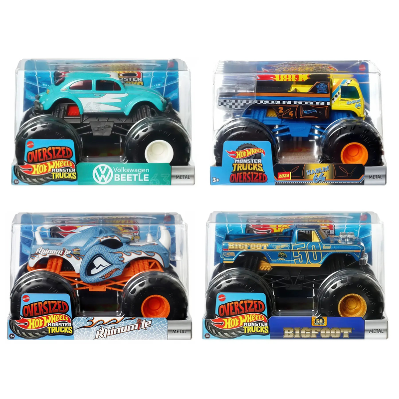 Hot wheels monster trucks oversized metal - assorted-null