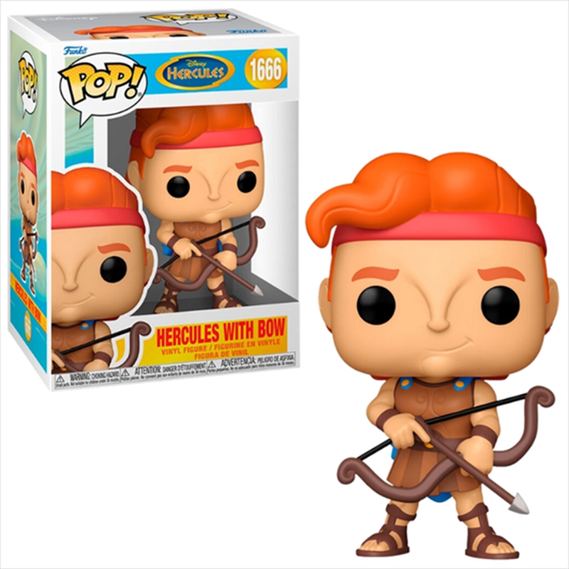 Funko pop! Disney: hercules 25th anniversary - hercules with bow #1666 vinyl figure, , medium-null