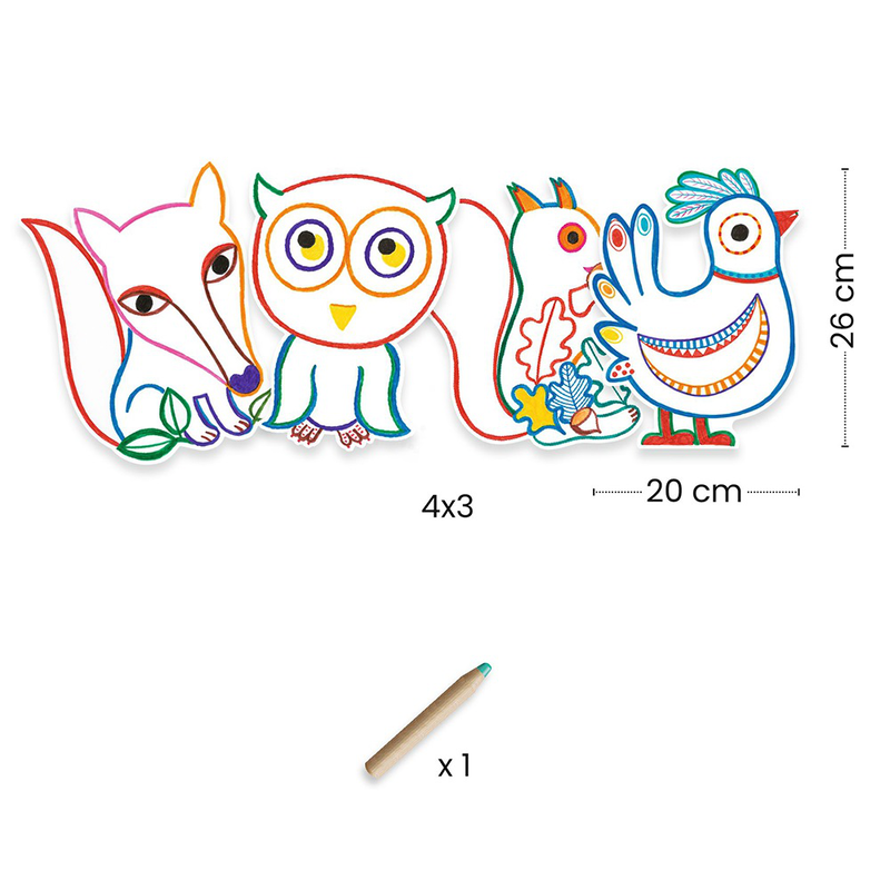 Product image: Djeco art and craft small gifts for little ones - colouring forest friends, , medium-null