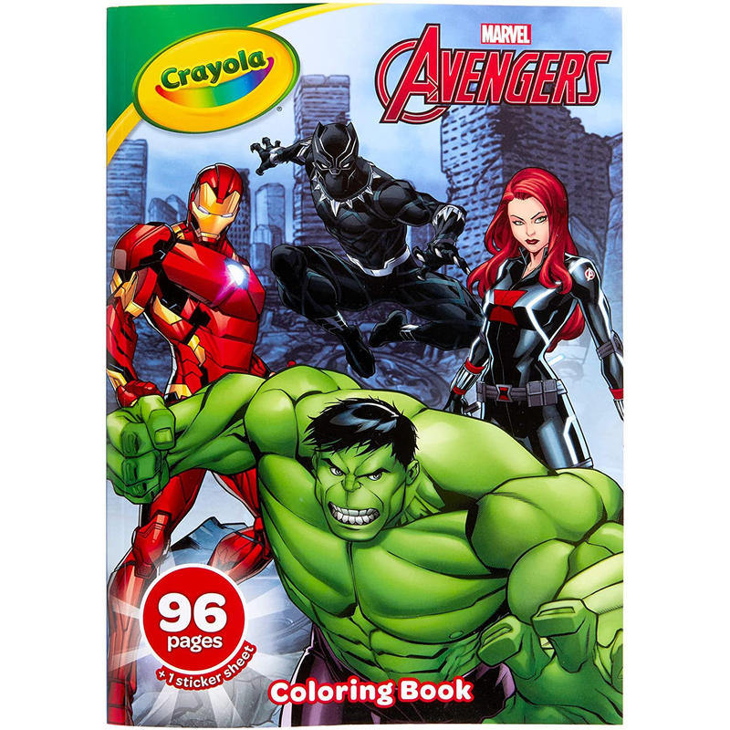 Crayola avengers coloring book with stickers, , medium-null