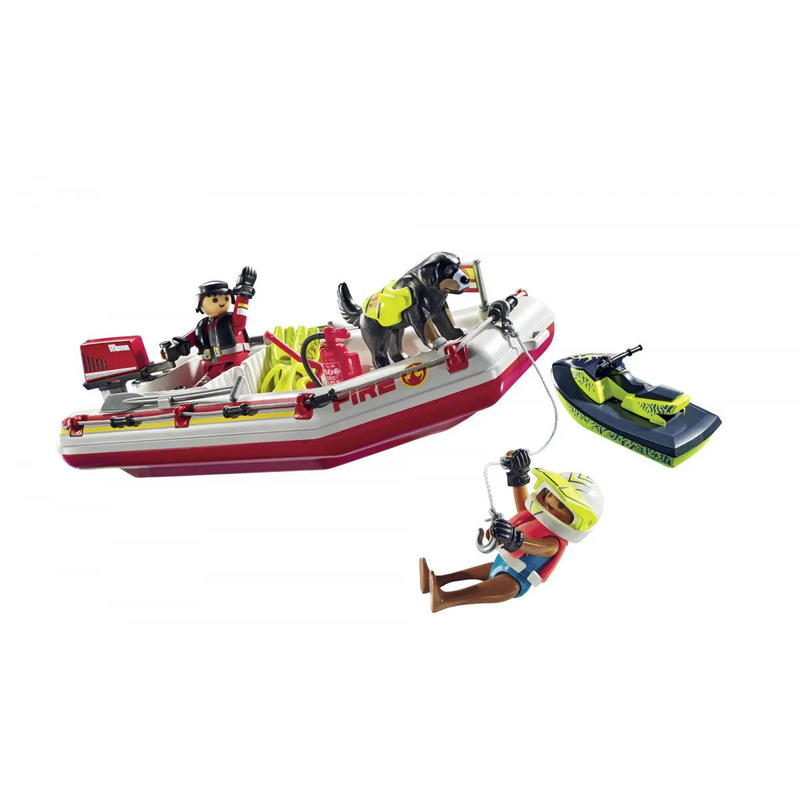 Playmobil fireboat with aqua scooter, , medium-null