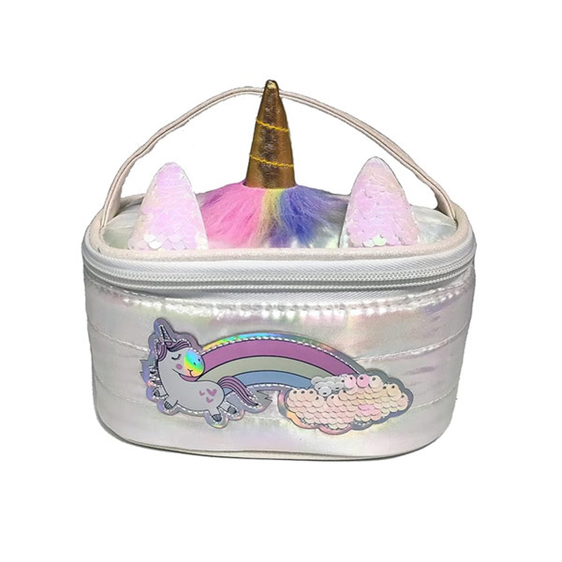 Girabrilla puffer unicorn case bianco perla girabrilla, , medium-null